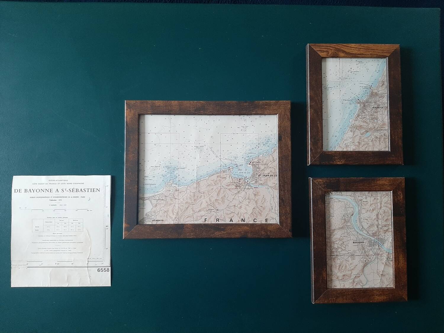 Nautical chart frames