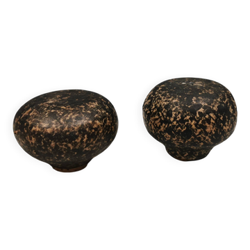 Ceramic salt and pepper set. Danish, estimated to be from the 1980s.