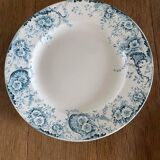 Plat ancien en faïence Terre de Fer Boulenger Choisy le Roi, Modèle Derby, numéroté en creux 2.