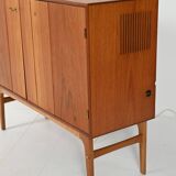 Meuble bar scandinave en teck des années 1950