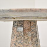 Round dining table in granite from Italy, 1970