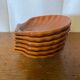 Série 6 Coupelles EMILE HENRY Céramique Marron Forme Coquillage Vintage