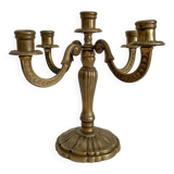 Antique brass candlestick holder with 5 lights
