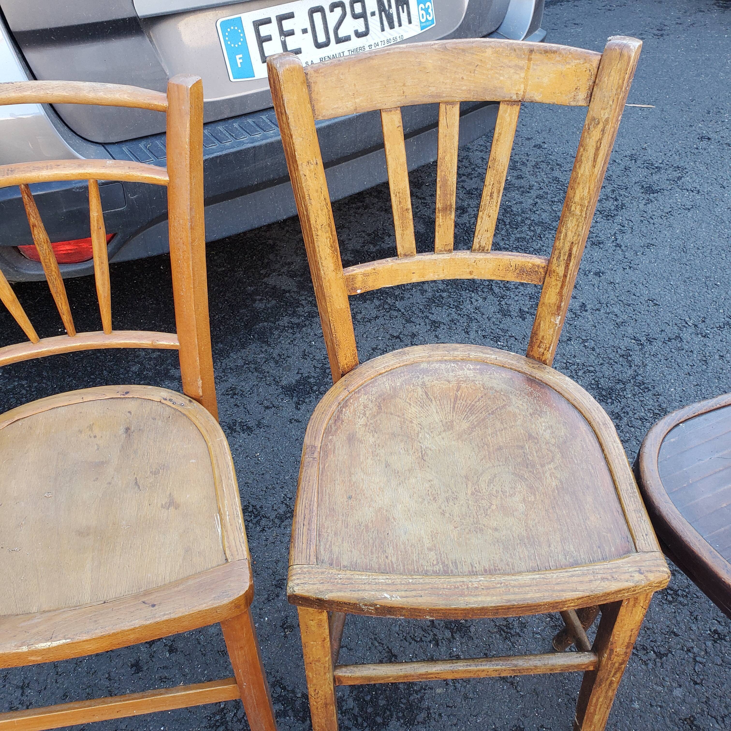 Lot de 6 chaises bistrot  depareille