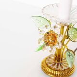 Incredible gilt and crystal Floral table lamp by Palwa