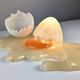 Broken egg alabaster sculpture lamp by Marco Ricciardi, Italy, 1980s