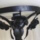 Art Deco table lamp in wrought iron and opaline - 1930s/40s