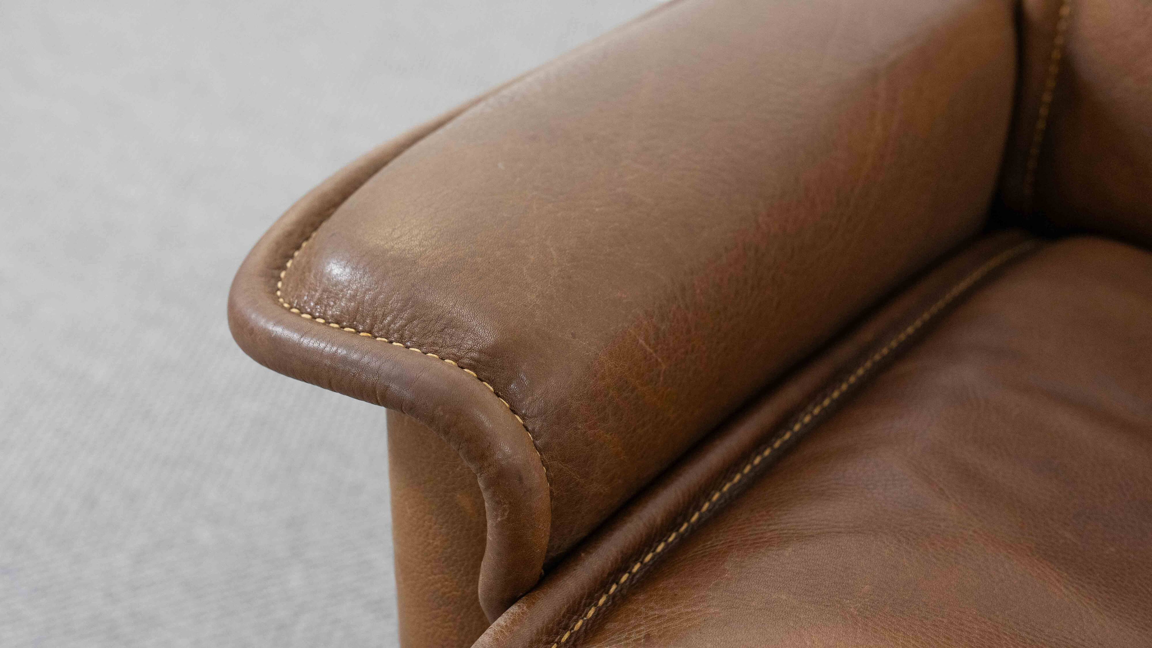 Modular De Sede Sofa DS-12 in cognac leather, 70s