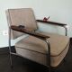 Fauteuil tchèque, 1960, métal, tissu et bois