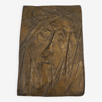 Bronze plaque Christ Debus 1967 n°24/120