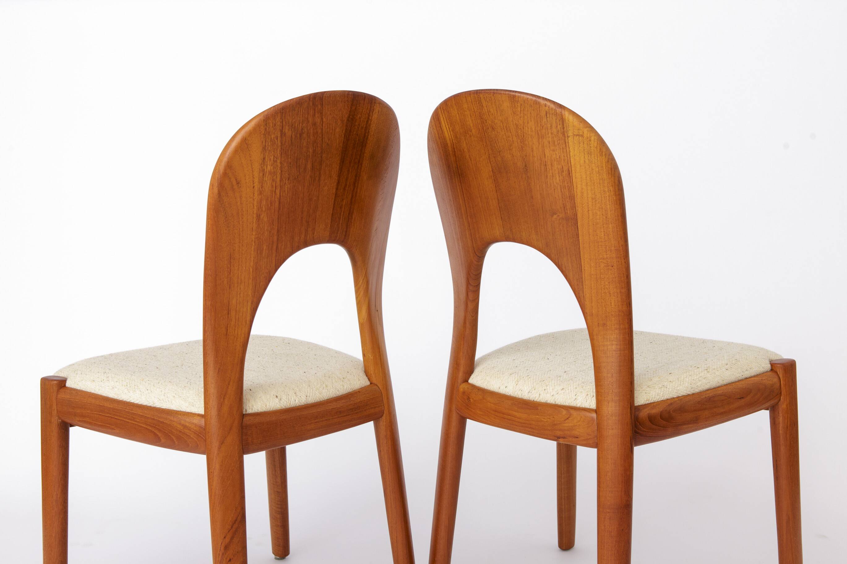 Chaises de salle à manger Niels Koefoed Morten, ensemble de 4, teck, années 1970, danois