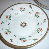 Set of 2 small cups with golden border