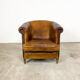 Vintage sheep leather tub club chair apeldoorn