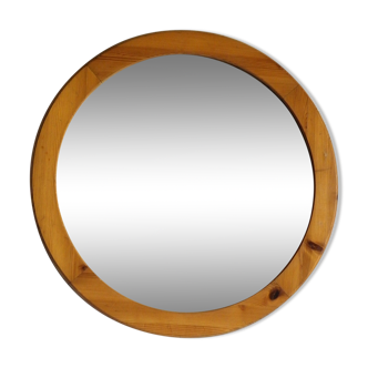 Round mirror frame in pine 58 cm
