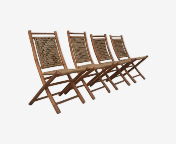 Suite de 4 chaises pliante vintage