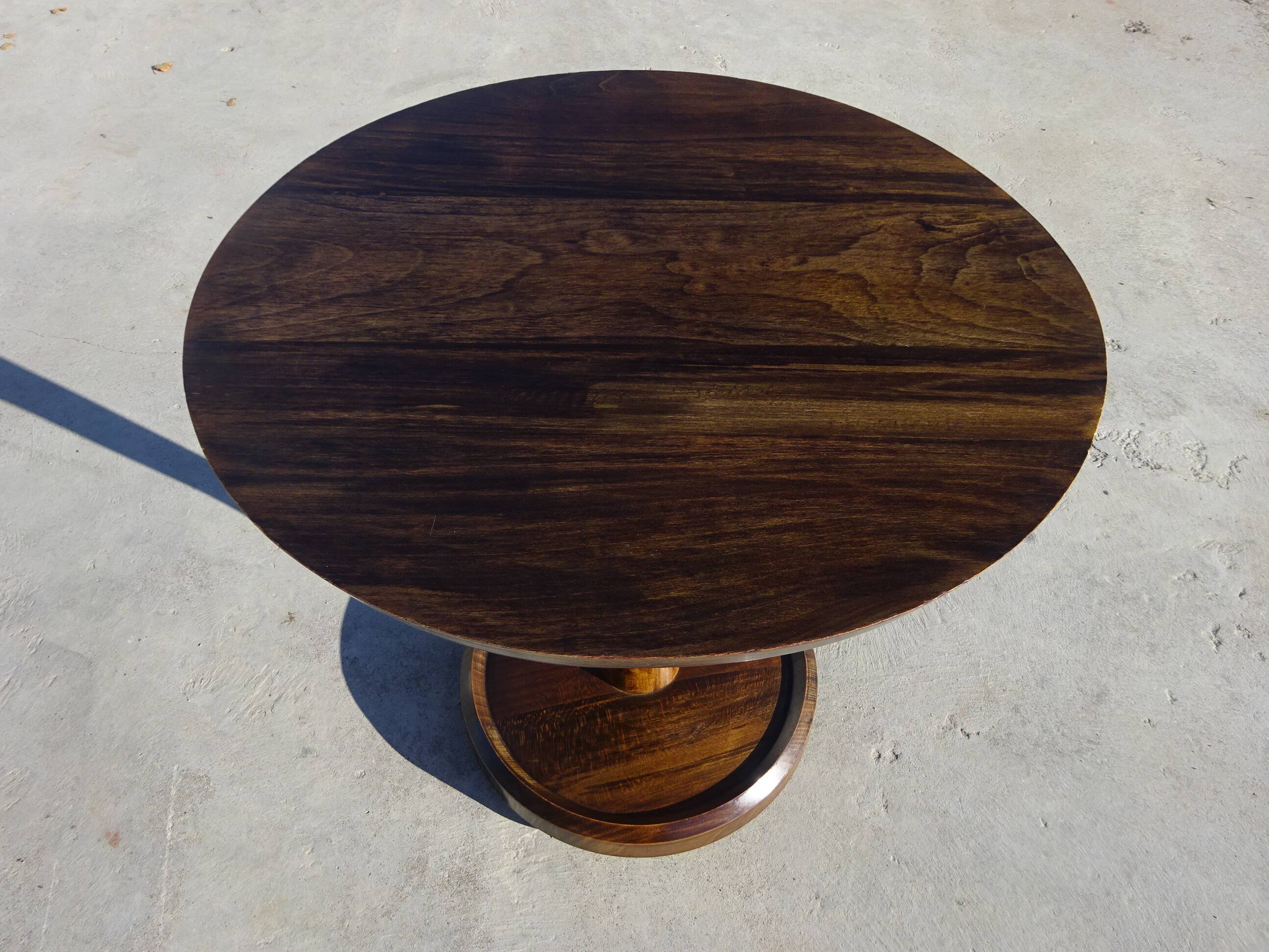 Solid wood pedestal table, Ø60cm