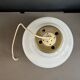 Suspension vintage en verre blanc