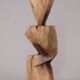 Solid wood sculptural side table, original contemporary design, logniture