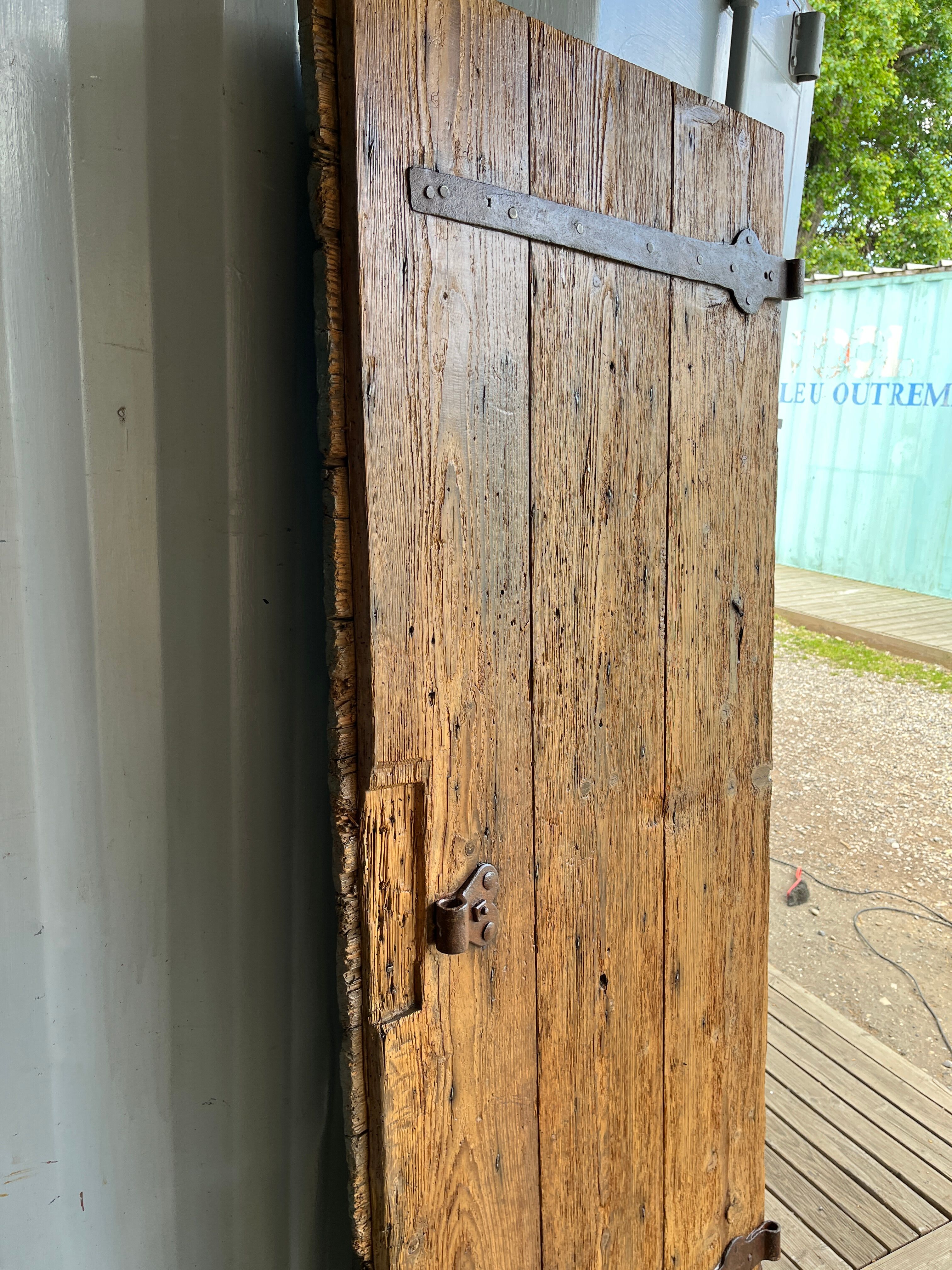 Old studded door