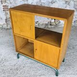 Mid-Century Vintage Storage Cabinet on Metal Legs