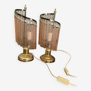 Paire de lampes de chevet vintage