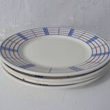 4 anciennes assiettes à entremets lunéville brigitte