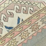 4x7 Oushak Light Green Oriental Vintage Rug, 128x206Cm