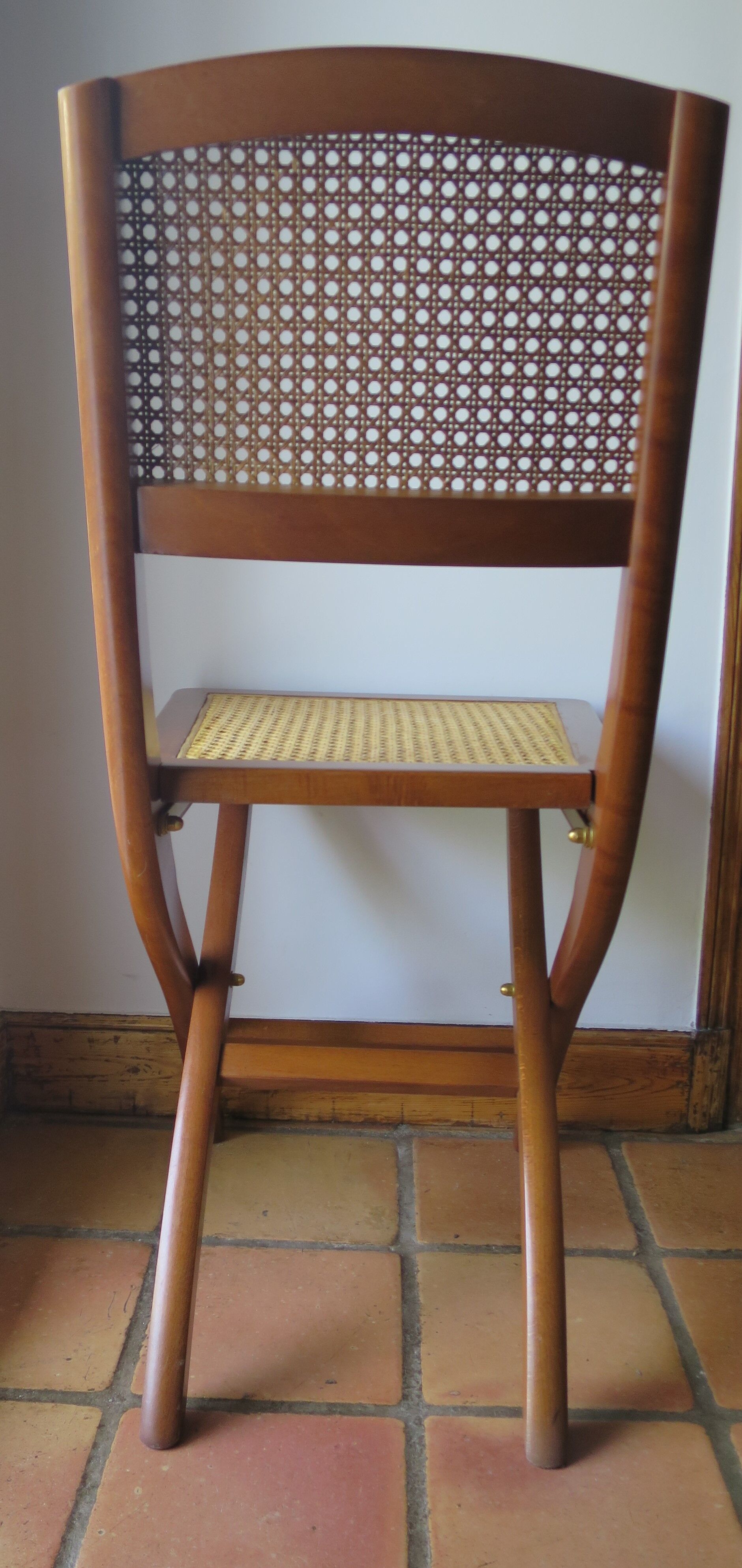 Classic folding chair solid wood made in France