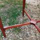 Antique Louis XVI style bouillotte table with marble top