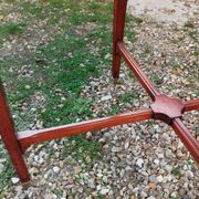 Table bouillotte ancienne style louis xvi avec plateau marbre