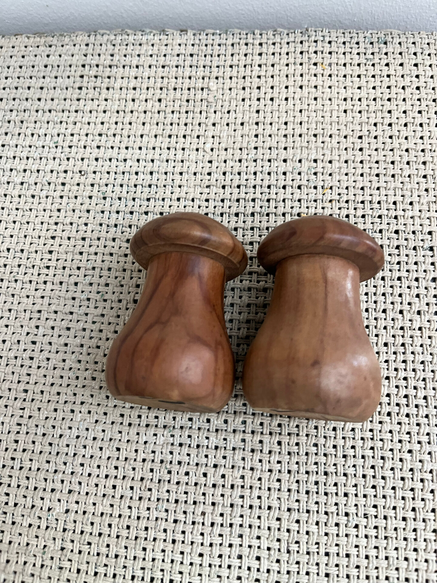 Salt and pepper shakers in wood