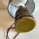Vintage handmade stoneware geometric lamp