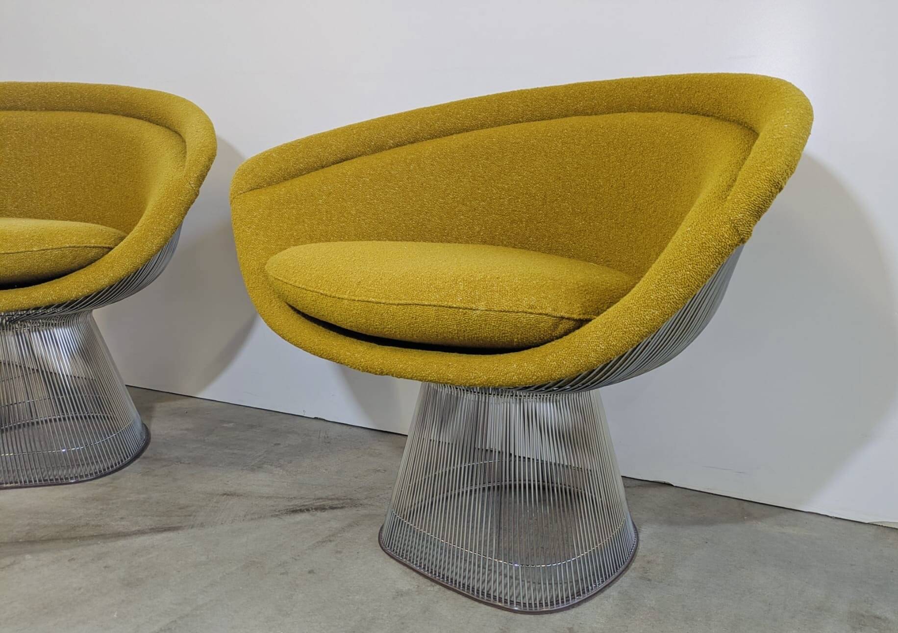 Platner Edition Knoll Pair of Authentic Signed Lounge Chairs