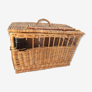 Woven wicker basket, rustic, vintage