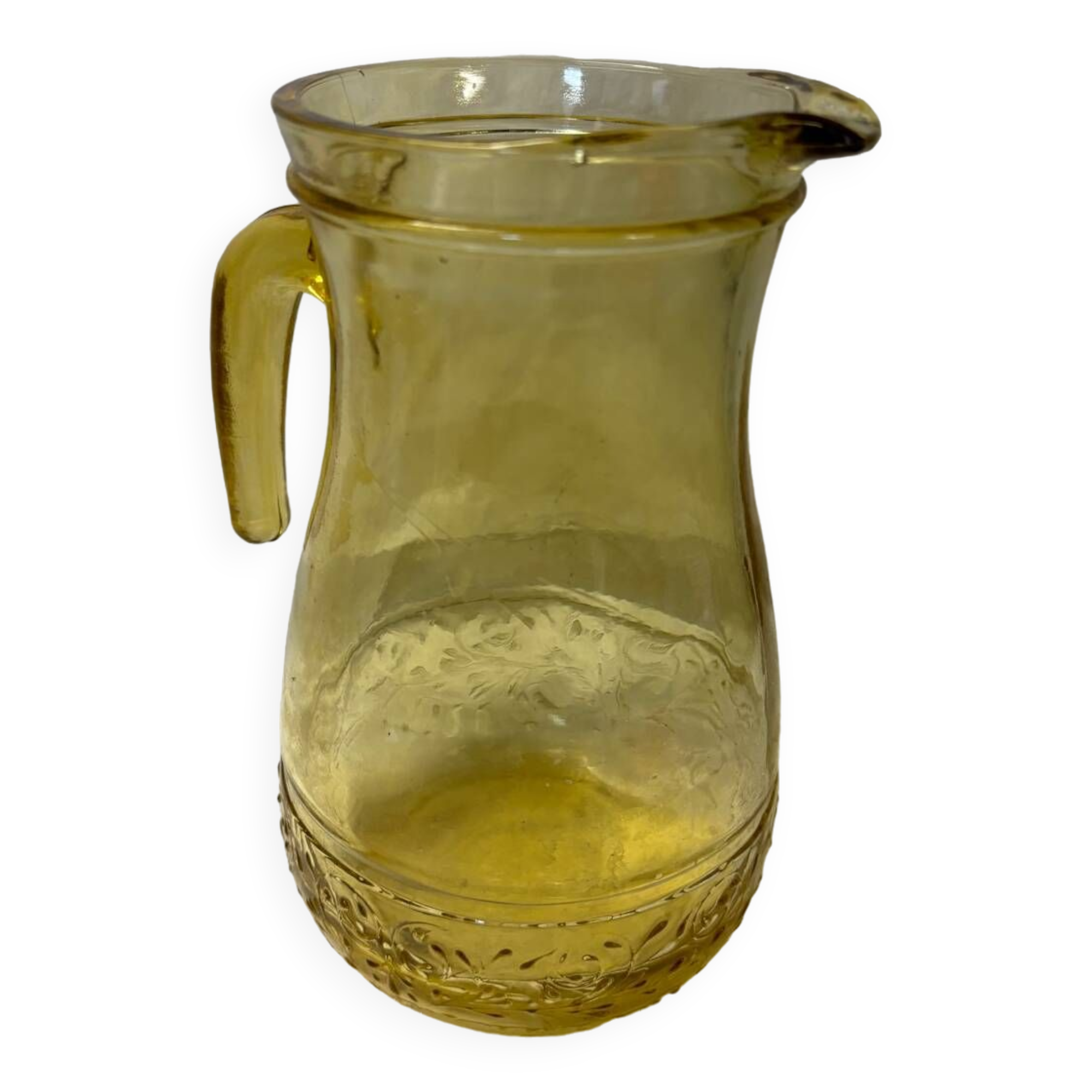 Amber glass carafe