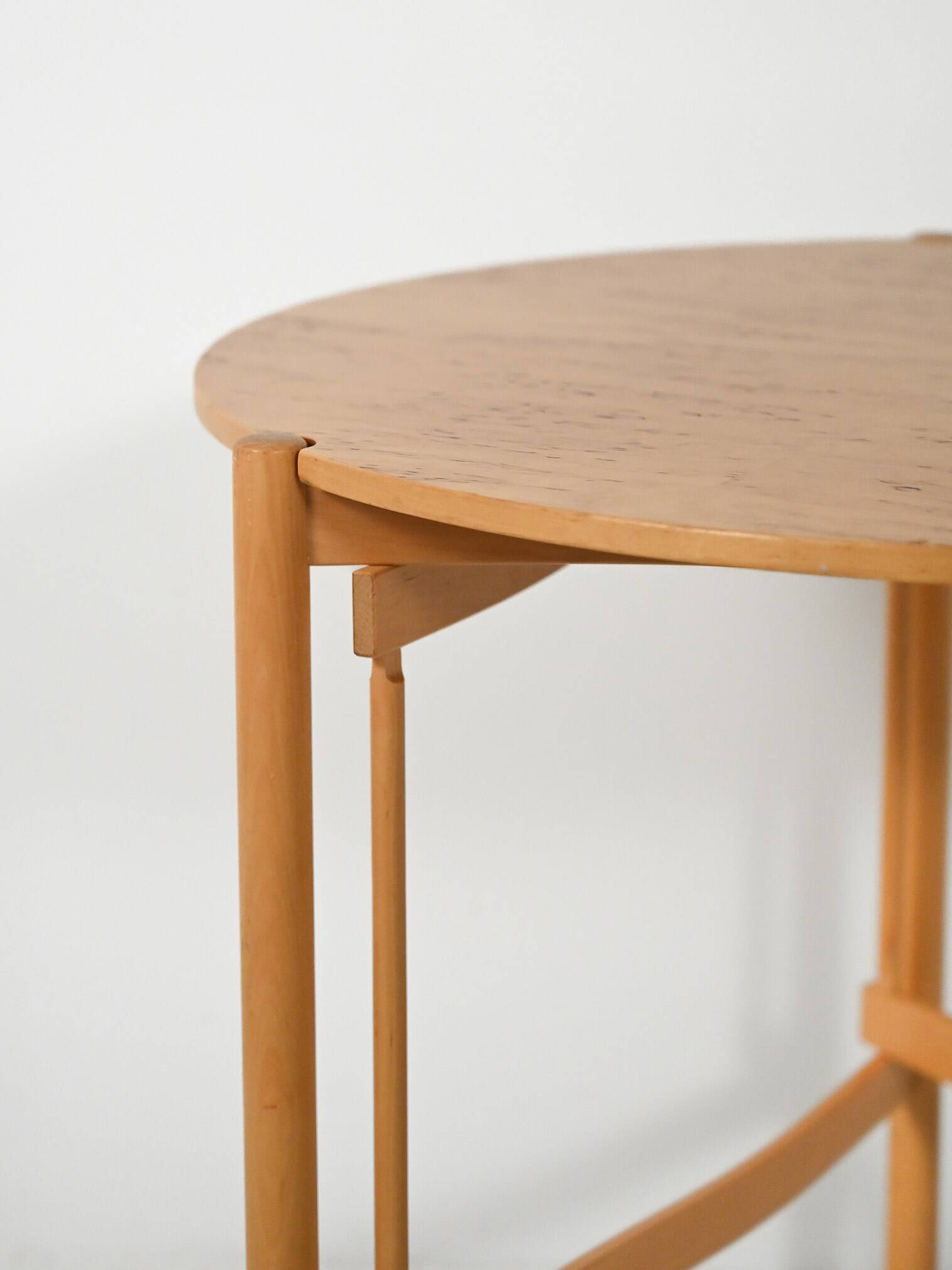 Scandinavian round birch coffee table by Karl Andersson & Söner