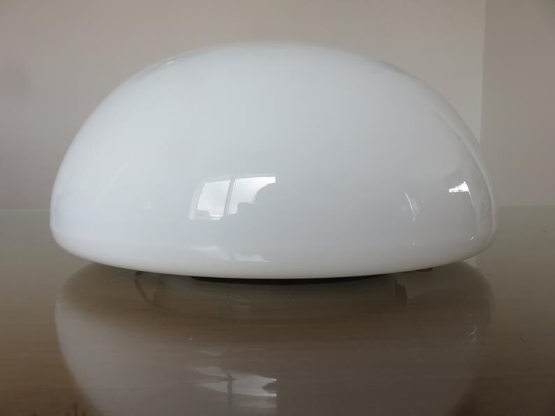 Sconce "half sphere" in white opaline 60/70 years