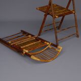 Vintage Bamboo and Rattan Folding Chairs, 1970s, Set of 2