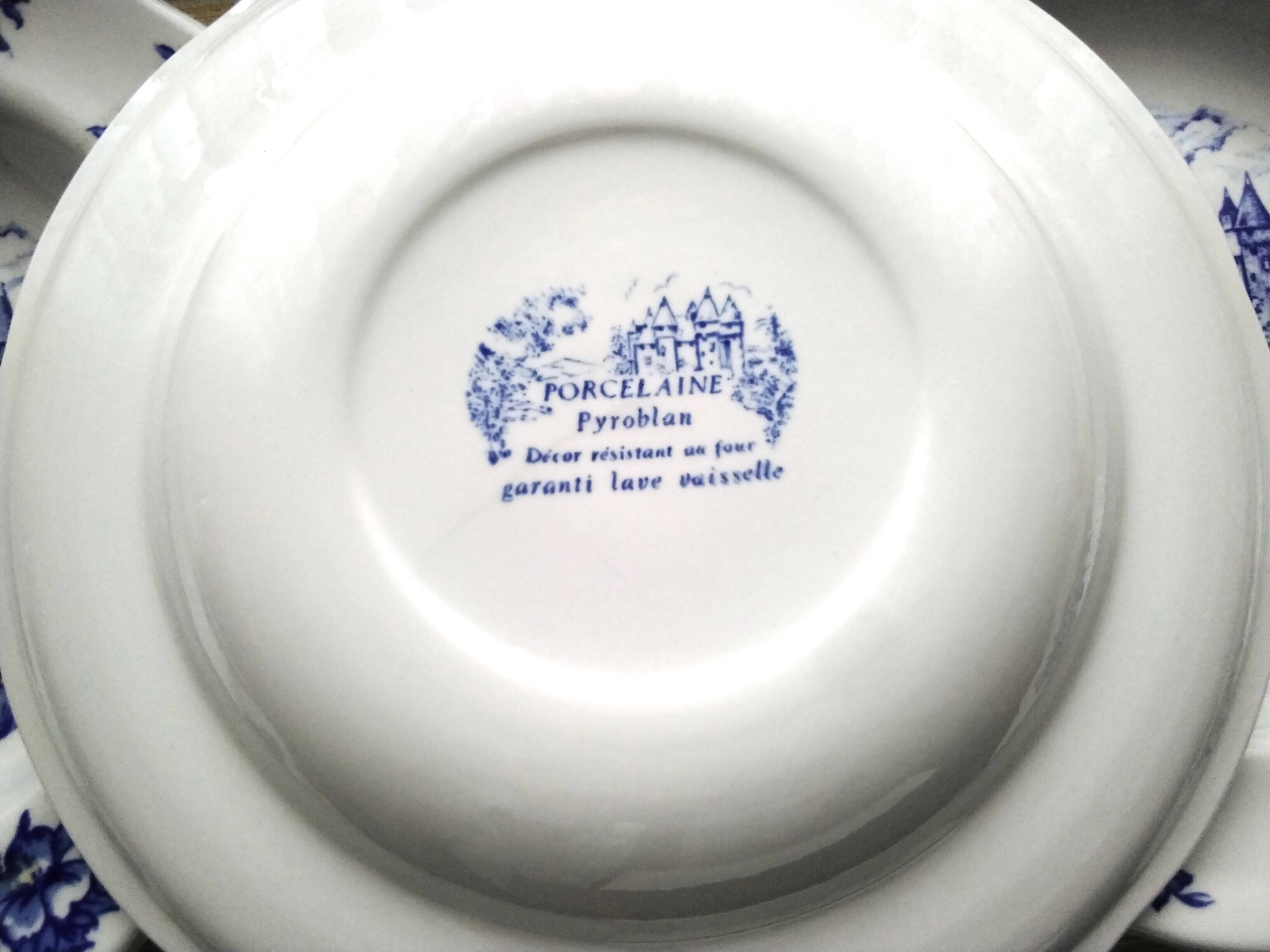 6 deep plates porcelain pyroplan