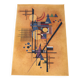 Tapis vintage, composition abstraite inspirée de Kandinsky