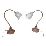 Pair of art nouveau style lamps