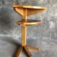 Guéridon d'angle en bois clair vintage