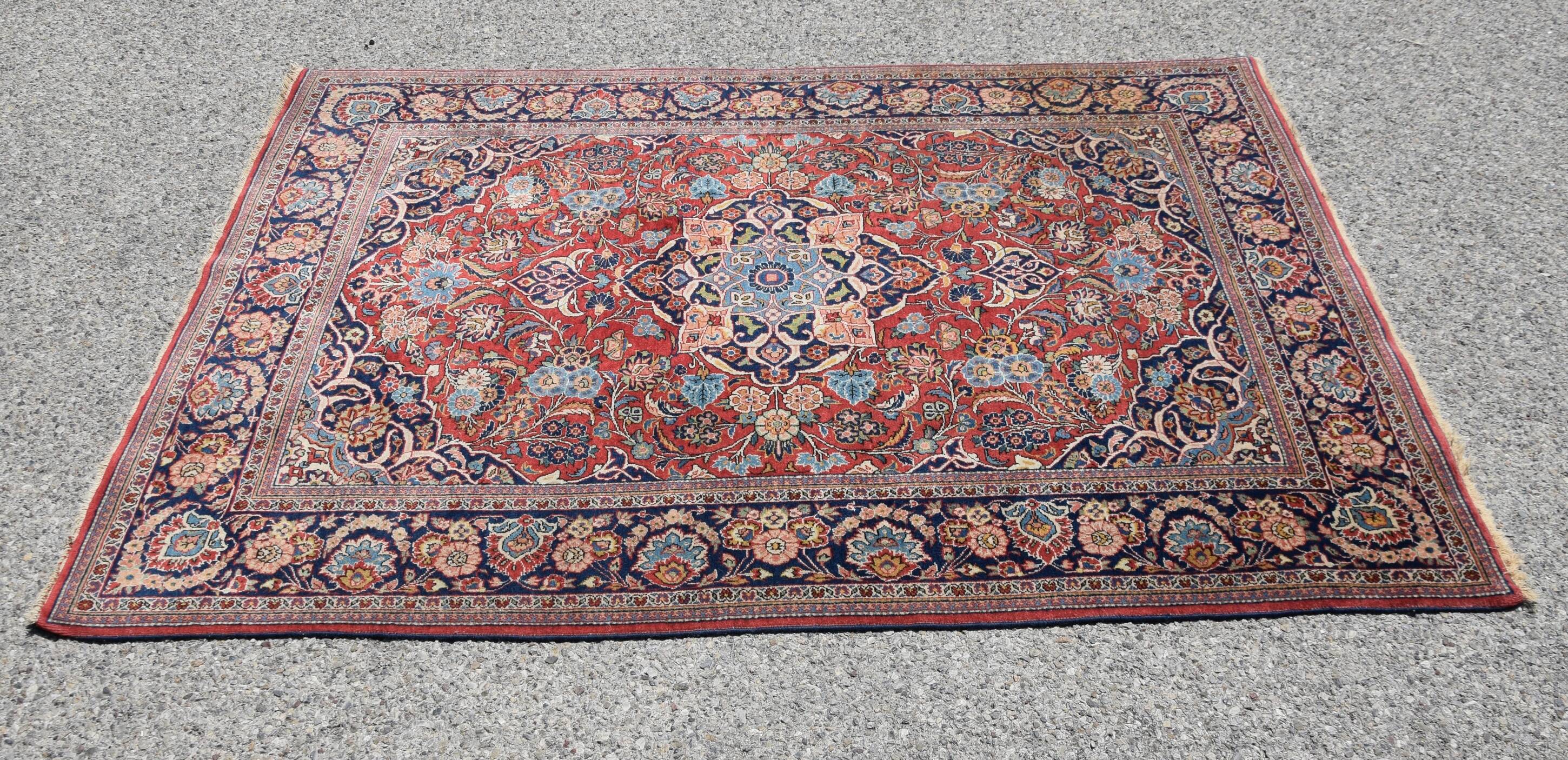 Oriental rug iran kashan dabir old: 1.30 x 2.10