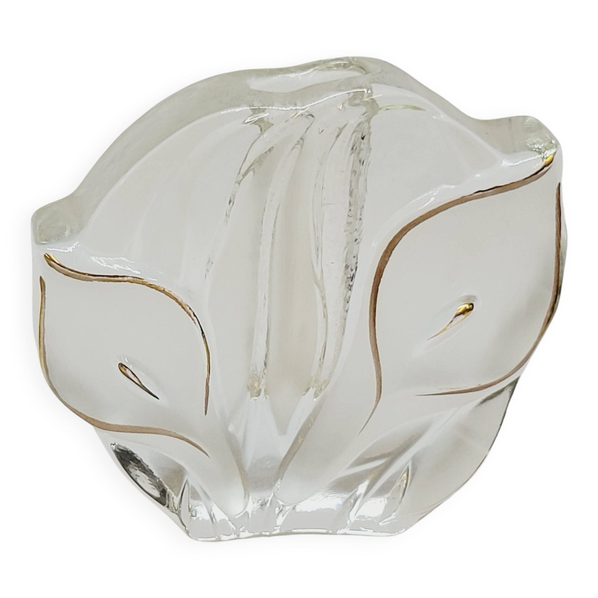 Vase Soliflore En Verre Vintage Walther Glas Germany Décor Au Lys