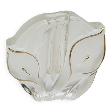 Vase Soliflore En Verre Vintage Walther Glas Germany Décor Au Lys
