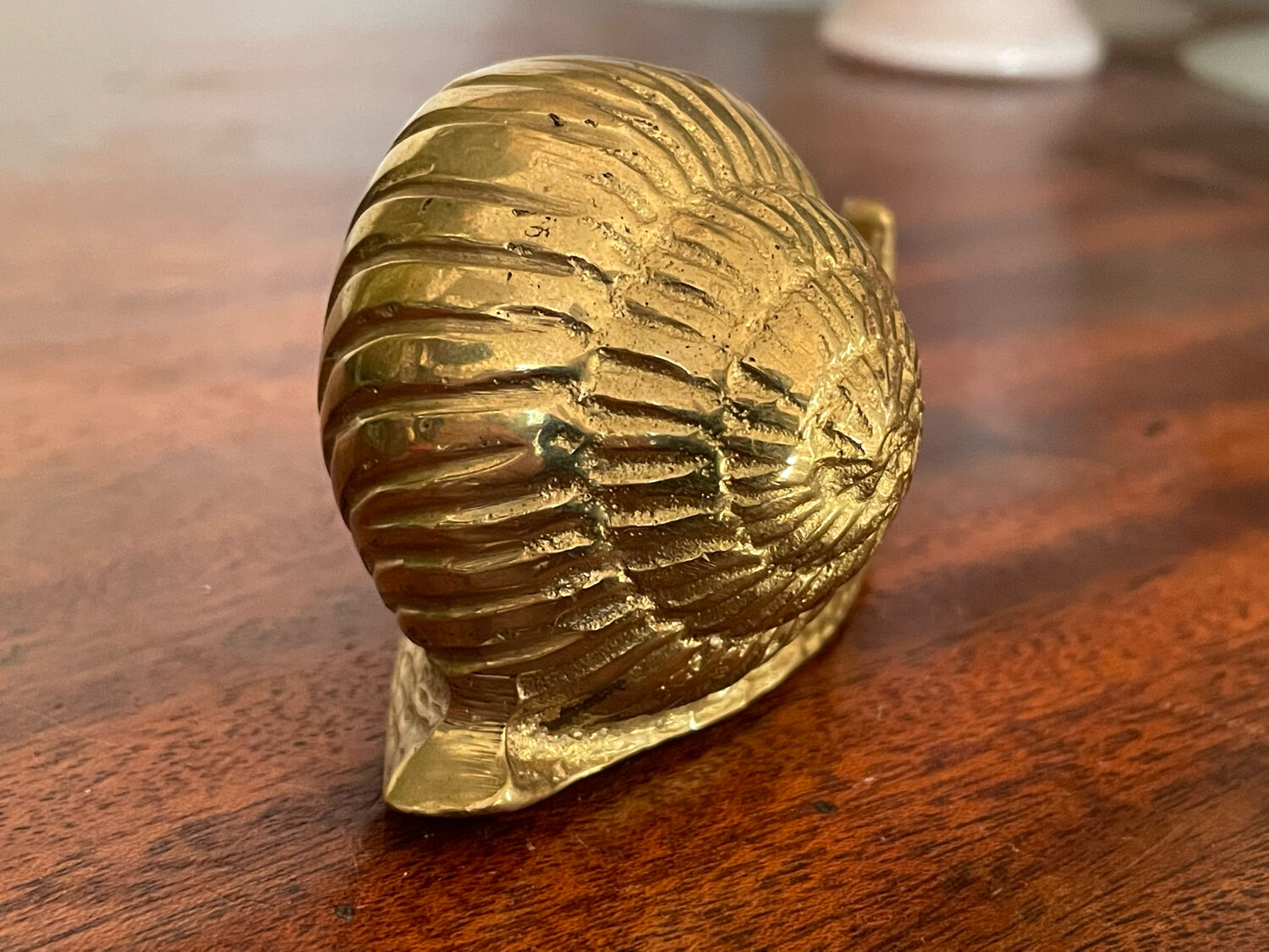 Vintage brass snail