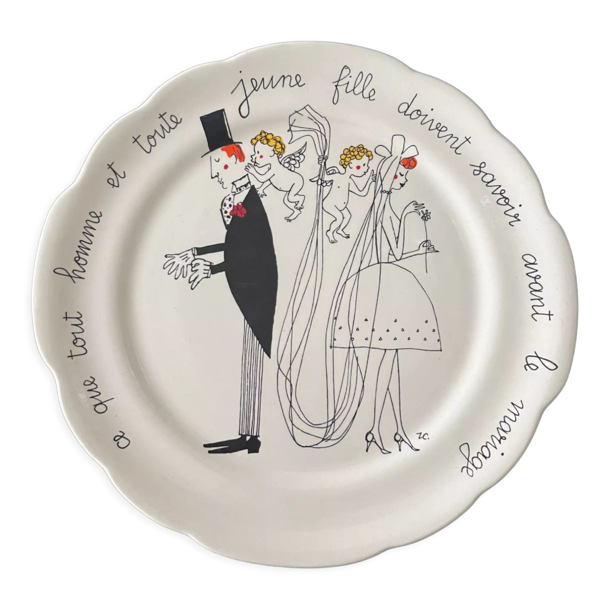Wedding plate Jacques Charmoz