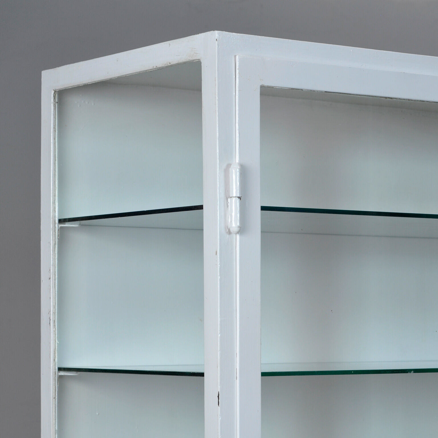 Medical iron and glass cabinet, 1940s