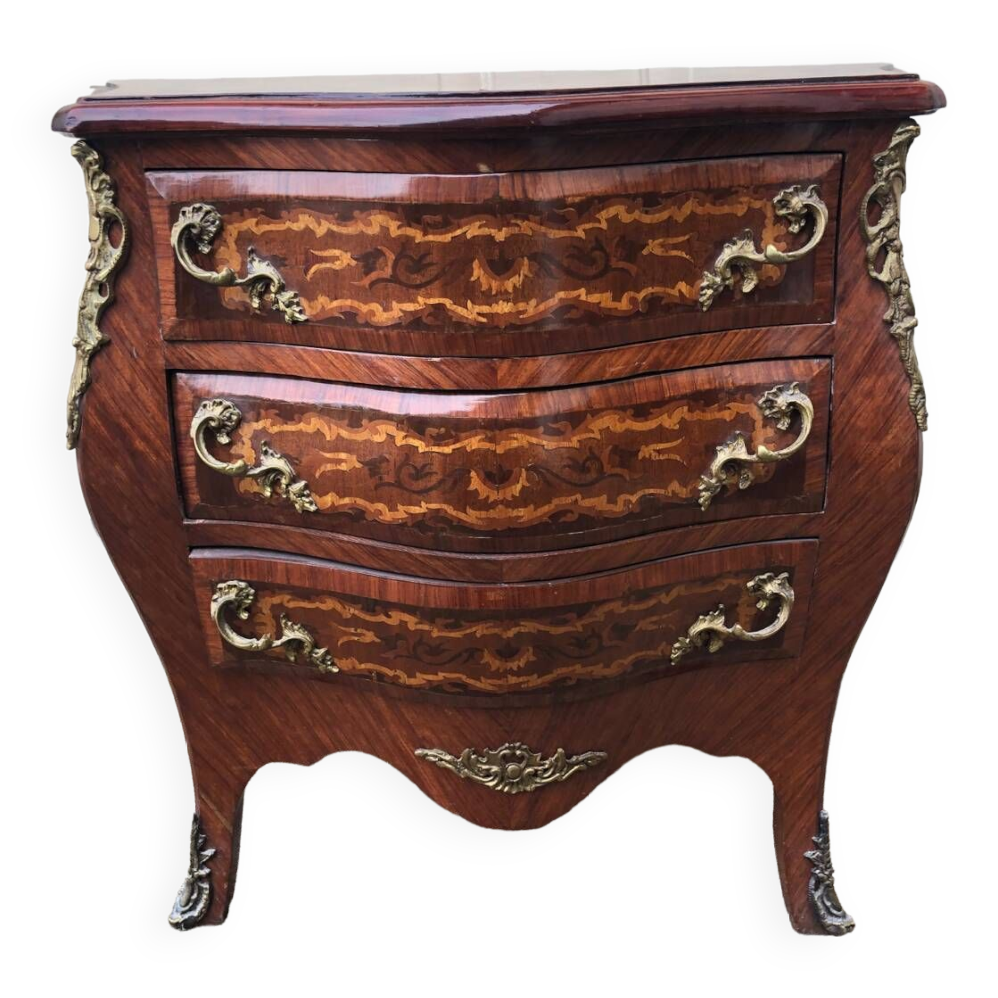 Louis XV style chest of drawers marquetry