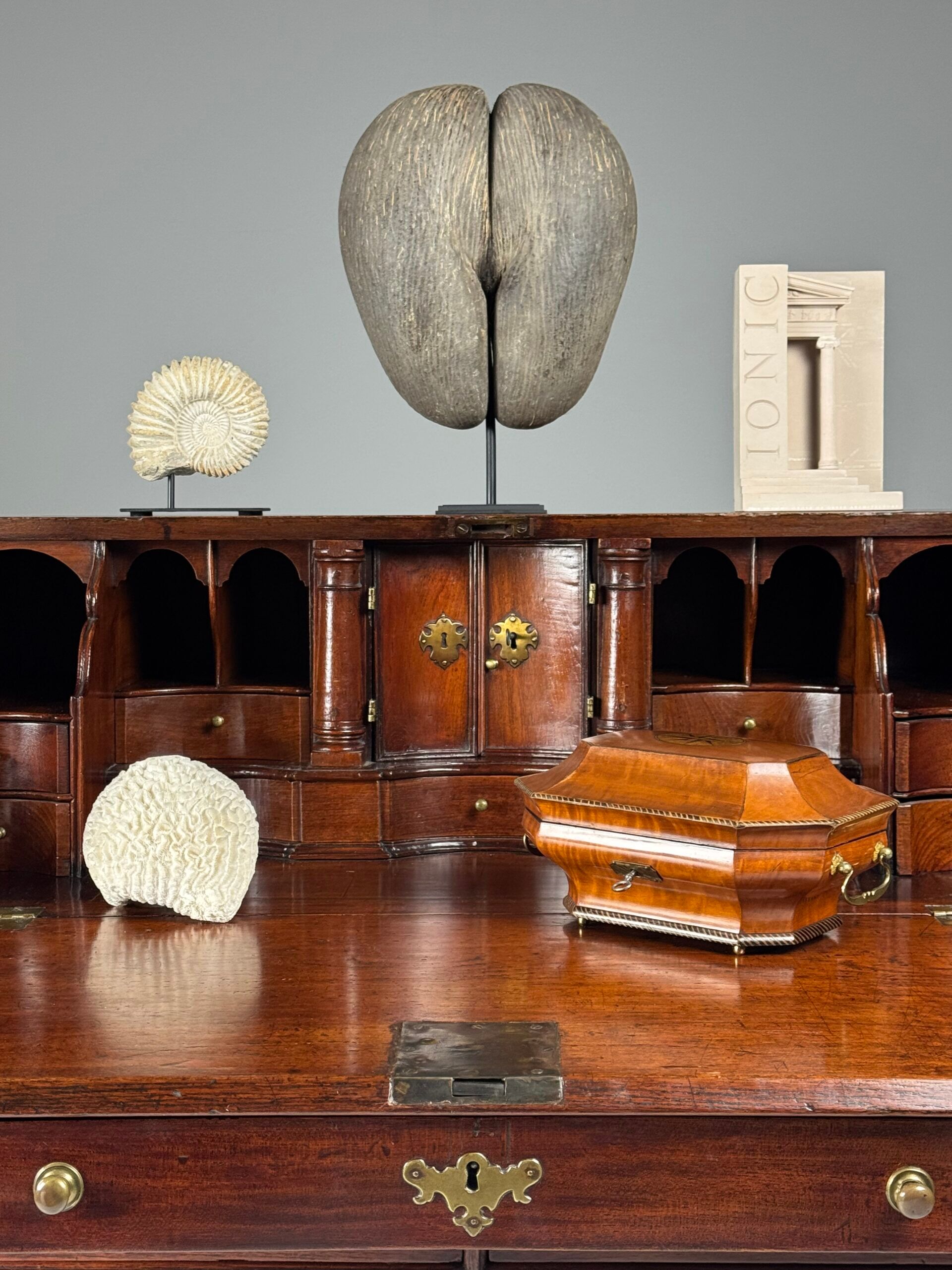 English secretary 18th century teak